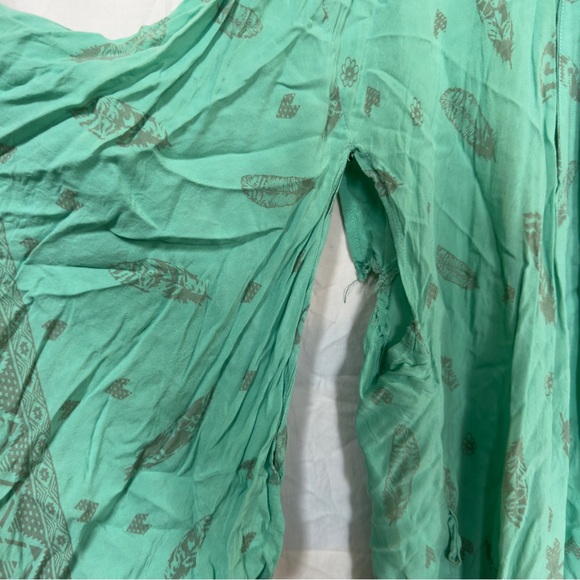 Spell & the Gypsy Collective Skull Tribe Kimono Turquoise - RARE Spell Designs - Picture 8 of 13